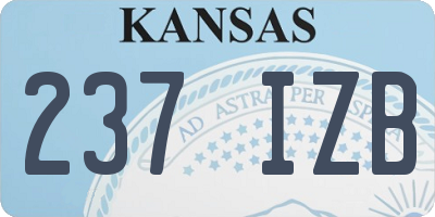 KS license plate 237IZB