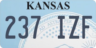 KS license plate 237IZF