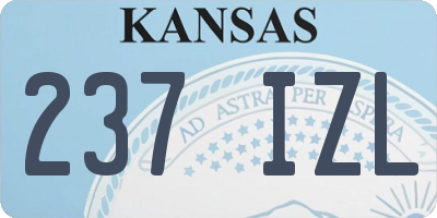 KS license plate 237IZL