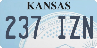 KS license plate 237IZN