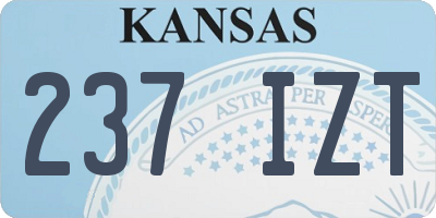 KS license plate 237IZT