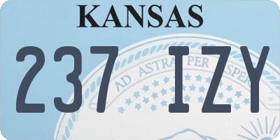 KS license plate 237IZY