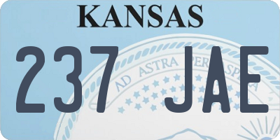 KS license plate 237JAE