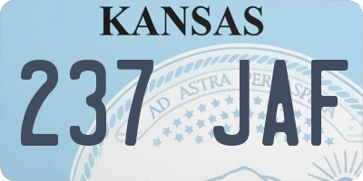 KS license plate 237JAF