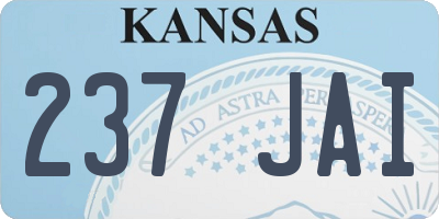 KS license plate 237JAI