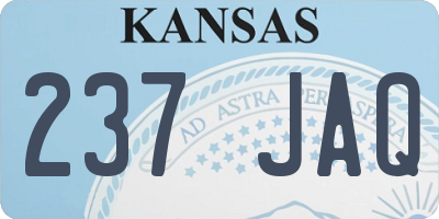 KS license plate 237JAQ