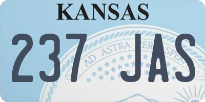 KS license plate 237JAS