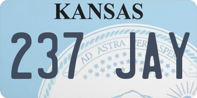 KS license plate 237JAY