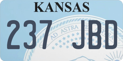 KS license plate 237JBD