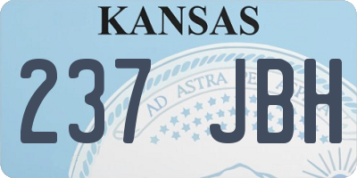 KS license plate 237JBH