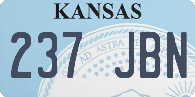 KS license plate 237JBN