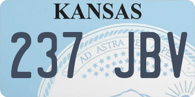 KS license plate 237JBV