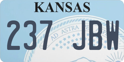 KS license plate 237JBW