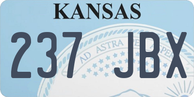 KS license plate 237JBX
