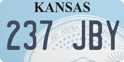 KS license plate 237JBY