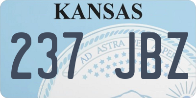 KS license plate 237JBZ