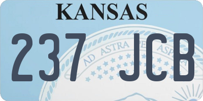 KS license plate 237JCB