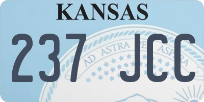 KS license plate 237JCC