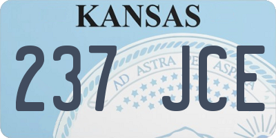 KS license plate 237JCE