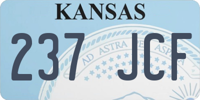 KS license plate 237JCF
