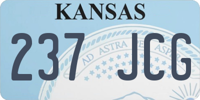 KS license plate 237JCG