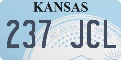 KS license plate 237JCL