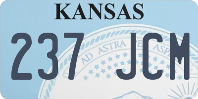 KS license plate 237JCM