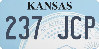 KS license plate 237JCP