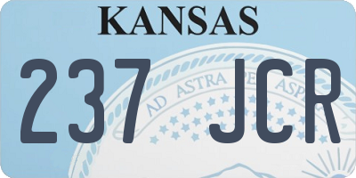 KS license plate 237JCR