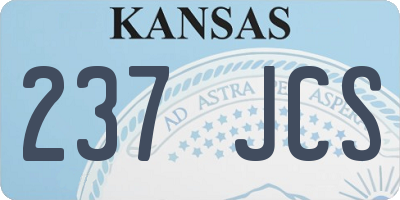 KS license plate 237JCS