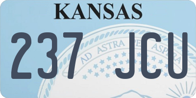 KS license plate 237JCU