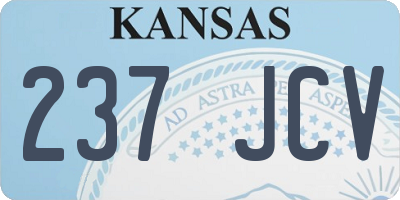 KS license plate 237JCV