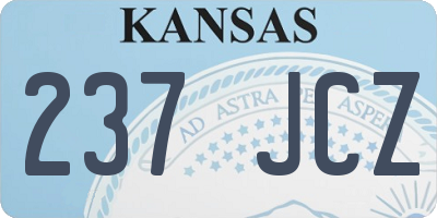 KS license plate 237JCZ