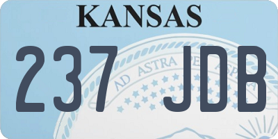 KS license plate 237JDB
