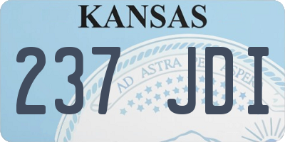 KS license plate 237JDI
