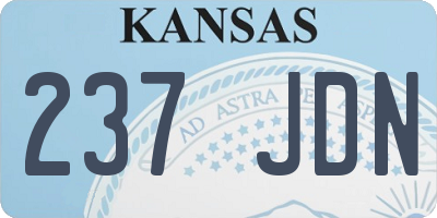 KS license plate 237JDN