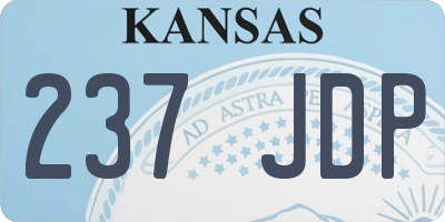 KS license plate 237JDP