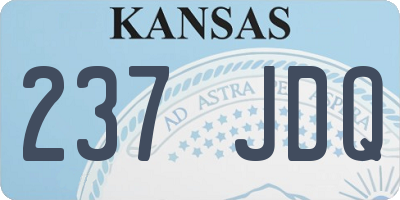 KS license plate 237JDQ