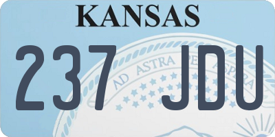 KS license plate 237JDU