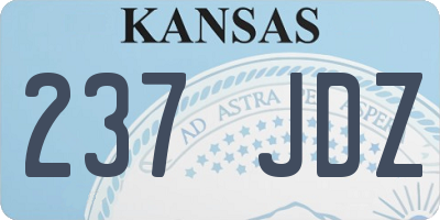 KS license plate 237JDZ