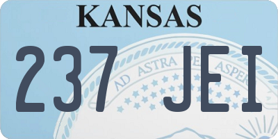 KS license plate 237JEI