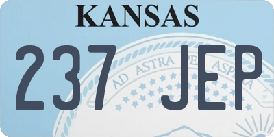 KS license plate 237JEP