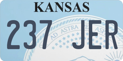 KS license plate 237JER