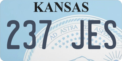 KS license plate 237JES