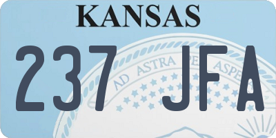 KS license plate 237JFA