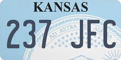 KS license plate 237JFC