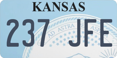 KS license plate 237JFE