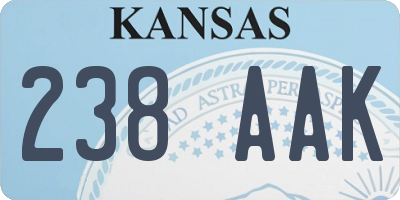 KS license plate 238AAK