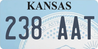 KS license plate 238AAT