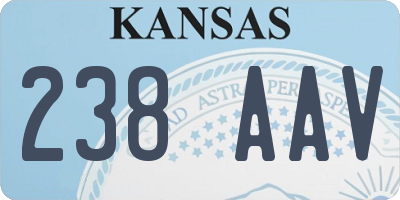 KS license plate 238AAV